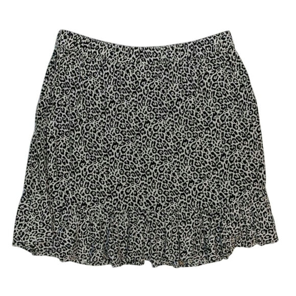 American Eagle Leopard Cheetah Print Ruffle Mini Skirt Lightweight  Small - Picture 1 of 6